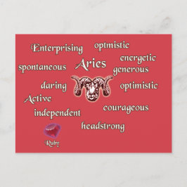 Ram zodiac karakteristieken briefkaart