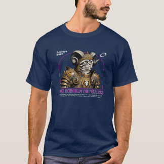 Ram Zodiac Knight Cat: Ram van de Sterren Astrolog T-shirt