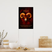 Ram Zodiac Kristal Poster Papier (Halfglans) (Keuken)