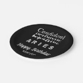 Ram Zodiac Leuke Kenmerken Verjaardag Papieren Bordje (Gekanteld)