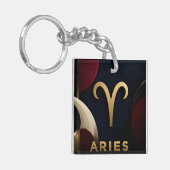 Ram Zodiac Luxe Hemellich Astrologie Cadeau Sleutelhanger (Voorkant Links)