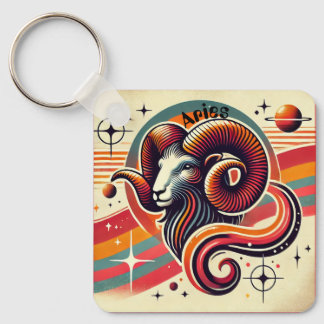Ram Zodiac Metal Sleutelhanger Retro Design
