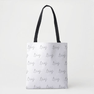 Ram Zodiac Minimalistische Cursieve Lettertype Sch Tote Bag