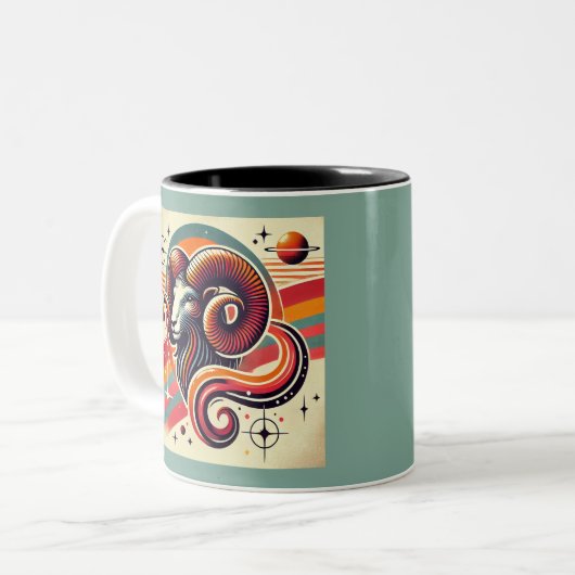 Ram Zodiac Mok met gedurfde kleuren (Voorkant links)