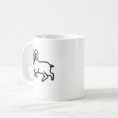 Ram Zodiac Mok Minimal Aries Silhouet (Voorkant links)