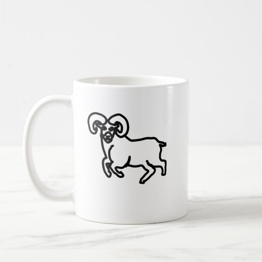 Ram Zodiac Mok Minimal Aries Silhouet (Links)