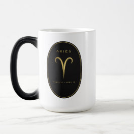 Ram Zodiac Mok – Zwart & Goud Luxe Embleem | Bl