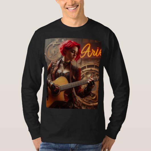 Ram Zodiac Muzikant Gitaar T-shirt (Voorkant)
