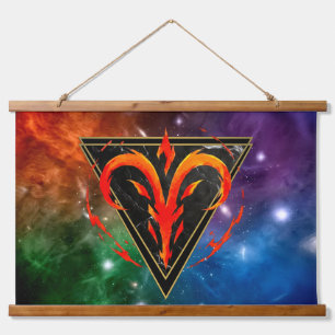 Ram Zodiac nevelige achtergrond Geschenk Astro Hangend Wandkleed