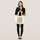 Ram Zodiac Pattern Carry Bag Grote Tote Bag (Voorkant (model))