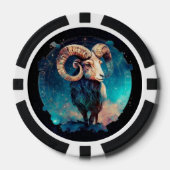 Ram Zodiac Poker Chips - Astrologie Symbool Gaming (Voorkant)