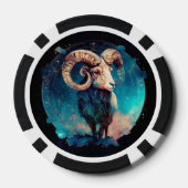 Ram Zodiac Poker Chips - Astrologie Symbool Gaming (Achterkant)
