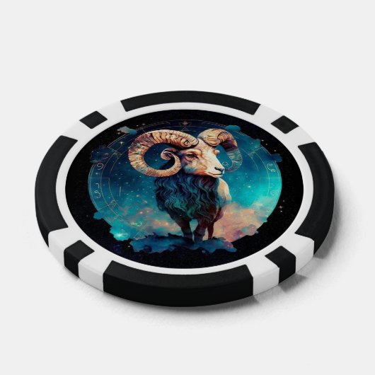 Ram Zodiac Poker Chips - Astrologie Symbool Gaming (Enkel)