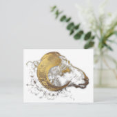 Ram Zodiac Ram Chinees Jaar Gouden Hoorns PostC Briefkaart (Staand voorkant)