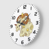 Ram Zodiac Ram Kleurrijk Astrologisch Grote Klok (Hoek)