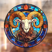 Ram Zodiac Sign Faux Glas in lood Venster Raamsticker (Vel 2)