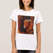Ram Zodiac Sign met dynamisch ontwerp T-shirt (Voorkant)