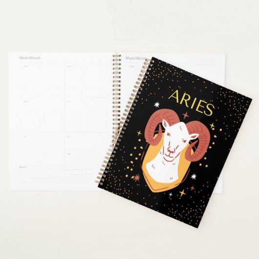 Ram Zodiac Sign&Quote Modern Elegant Gift Theme Planner (Display)
