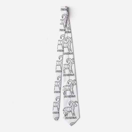 Ram Zodiac Sign-Stropdas Stropdas (Achterkant)