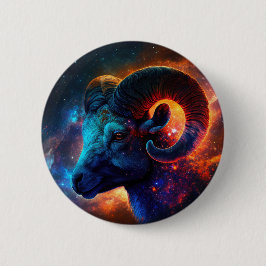 Ram Zodiac Star Sign Button