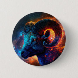 Ram Zodiac Star Sign Button