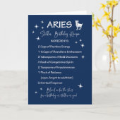 Ram Zodiac Stellar Verjaardagsrecept Kaart (Gele Bloem)