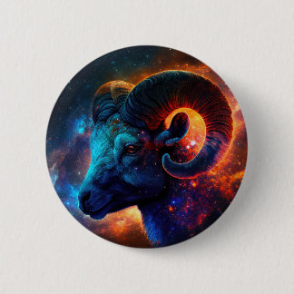 Ram Zodiac sterrenbeeld – geen tekst Ronde Button 5,7 Cm