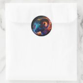 Ram Zodiac sterrenbeeld - Geen tekst - Ronde Stick Sticker (Tas)
