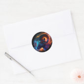 Ram Zodiac sterrenbeeld - Geen tekst - Ronde Stick Sticker (Envelop)