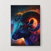 Ram Zodiac sterrenbeeld – Rechthoek Button (Voorkant)