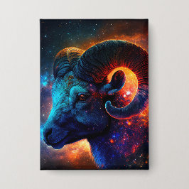 Ram Zodiac sterrenbeeld – Rechthoek Button