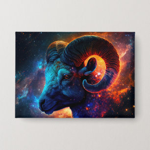 Ram Zodiac sterrenbeeld – Rechthoek Button
