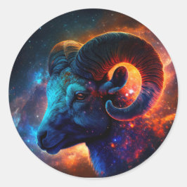 Ram Zodiac sterrenbeeld ronde Sticker