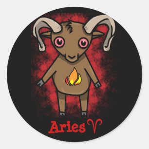 Ram Zodiac Sticker! Ronde Sticker