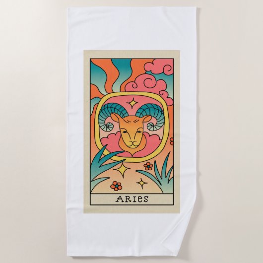 Ram Zodiac-strandhanddoek Strandlaken (Voorkant)