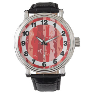 Ram Zodiac Stripes Horloge