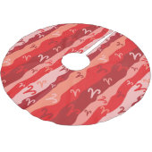 Ram Zodiac Stripes Kerstboom Rok (Gekanteld)