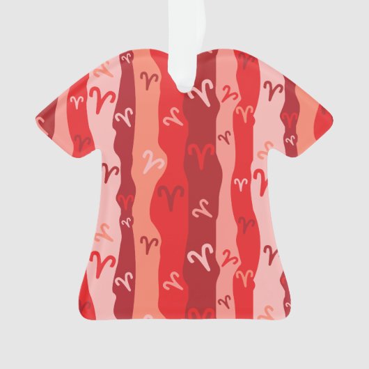 Ram Zodiac Stripes Ornament (voorkant)