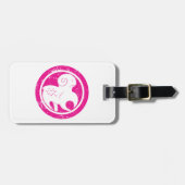 Ram Zodiac Symbool Grunge Roze Ram Astrologie Bagagelabel (Voorkant horizontaal)
