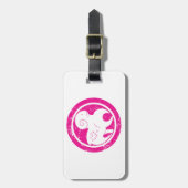 Ram Zodiac Symbool Grunge Roze Ram Astrologie Bagagelabel (Voorkant verticaal)