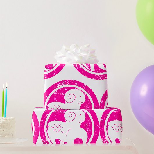 Ram Zodiac Symbool Grunge Roze Ram Astrologie Cadeaupapier