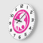 Ram Zodiac Symbool Grunge Roze Ram Astrologie Grote Klok (Hoek)