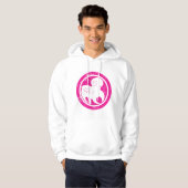 Ram Zodiac Symbool Grunge Roze Ram Astrologie Hoodie (Voorkant volledig)