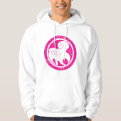 Ram Zodiac Symbool Grunge Roze Ram Astrologie Hoodie (Voorkant)