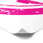 Ram Zodiac Symbool Grunge Roze Ram Astrologie Poster (Hoek)