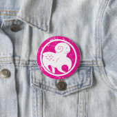 Ram Zodiac Symbool Grunge Roze Ram Astrologie Ronde Button 7,6 Cm (In situ)