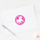 Ram Zodiac Symbool Grunge Roze Ram Astrologie Ronde Sticker