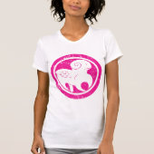 Ram Zodiac Symbool Grunge Roze Ram Astrologie T-shirt (Voorkant)
