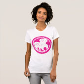 Ram Zodiac Symbool Grunge Roze Ram Astrologie T-shirt (Voorkant volledig)