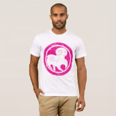 Ram Zodiac Symbool Grunge Roze Ram Astrologie T-shirt (Voorkant volledig)
